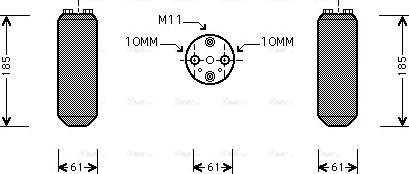 Ava Quality Cooling DN D187 - Осушитель, кондиционер avtokuzovplus.com.ua