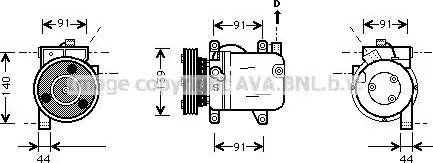 Ava Quality Cooling DN K001 - Компресор, кондиціонер autocars.com.ua