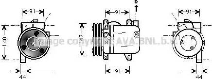 Ava Quality Cooling DN K002 - Компресор, кондиціонер autocars.com.ua