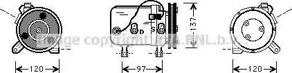 Ava Quality Cooling DN K003 - Компресор, кондиціонер autocars.com.ua