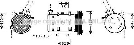 Ava Quality Cooling DN K190 - Компресор, кондиціонер autocars.com.ua