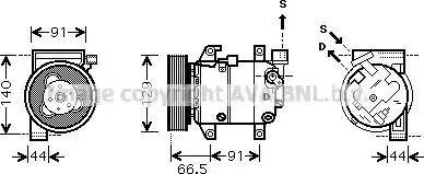 Ava Quality Cooling DN K286 - Компресор, кондиціонер autocars.com.ua