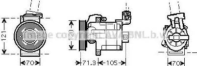 Ava Quality Cooling DN K306 - Компресор, кондиціонер autocars.com.ua