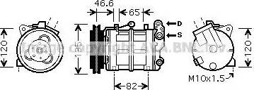 Ava Quality Cooling DN K313 - Компресор, кондиціонер autocars.com.ua