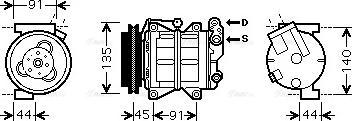 Ava Quality Cooling DN K314 - Компрессор кондиционера avtokuzovplus.com.ua