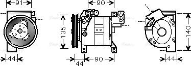 Ava Quality Cooling DN K322 - Компресор, кондиціонер autocars.com.ua