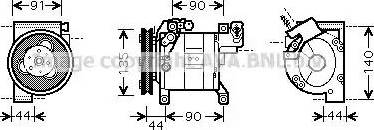 Ava Quality Cooling DN K323 - Компресор, кондиціонер autocars.com.ua