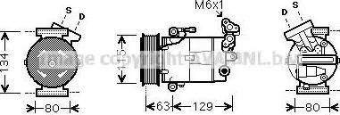 Ava Quality Cooling DN K334 - Компресор, кондиціонер autocars.com.ua