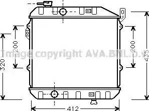 Ava Quality Cooling DU 2032 - Радіатор, охолодження двигуна autocars.com.ua