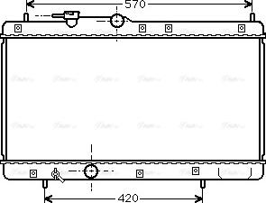 AVA DU 2033 - Радіатор, охолодження двигуна autocars.com.ua