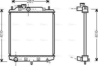 Ava Quality Cooling DU 2036 - Радиатор, охлаждение двигателя avtokuzovplus.com.ua