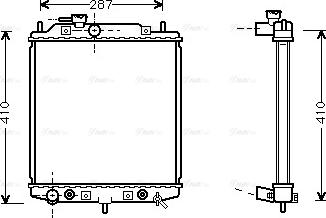 Ava Quality Cooling DU 2049 - Радіатор, охолодження двигуна autocars.com.ua