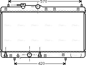 AVA DU 2053 - Радіатор, охолодження двигуна autocars.com.ua
