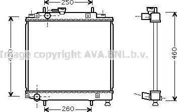 Ava Quality Cooling DU 2058 - Радіатор, охолодження двигуна autocars.com.ua