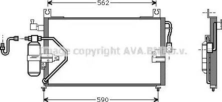 AVA DU 5037 - Конденсатор, кондиціонер autocars.com.ua