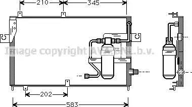AVA DU5039 - Конденсатор, кондиціонер autocars.com.ua