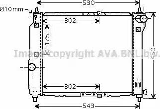 Ava Quality Cooling DW 2066 - Радіатор, охолодження двигуна autocars.com.ua