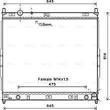 AVA DW2121 - Радіатор, охолодження двигуна autocars.com.ua