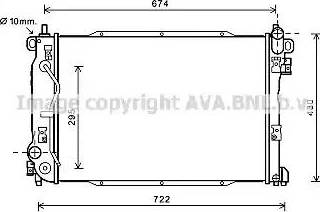 Ava Quality Cooling DW2133 - Радіатор, охолодження двигуна autocars.com.ua