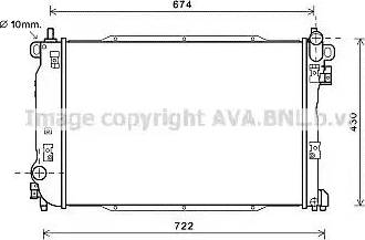 Ava Quality Cooling DW2134 - Радіатор, охолодження двигуна autocars.com.ua