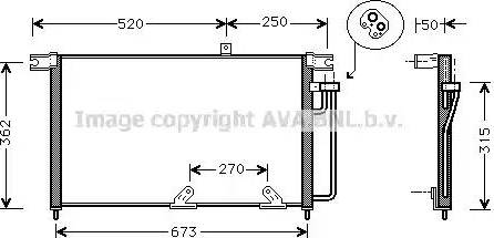 Ava Quality Cooling DW 5033 - Конденсатор кондиционера avtokuzovplus.com.ua