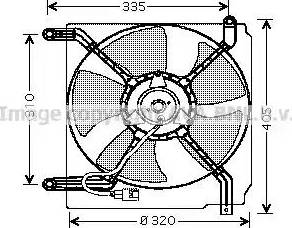 Ava Quality Cooling DW 7504 - Вентилятор, охолодження двигуна autocars.com.ua