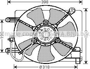 Ava Quality Cooling DW 7515 - Вентилятор, охолодження двигуна autocars.com.ua