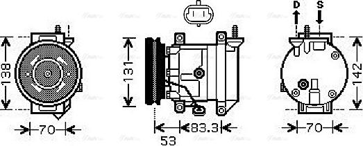 Ava Quality Cooling DWAK080 - Компрессор кондиционера avtokuzovplus.com.ua