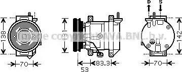 Ava Quality Cooling DW K080 - Компрессор кондиционера avtokuzovplus.com.ua