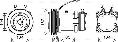 Ava Quality Cooling DZAK013 - Компресор, кондиціонер autocars.com.ua