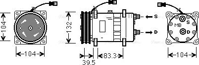 Ava Quality Cooling DZAK017 - Компресор, кондиціонер autocars.com.ua