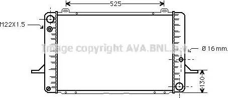 Ava Quality Cooling FD 2050 - Радіатор, охолодження двигуна autocars.com.ua