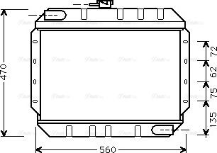 AVA FD 2065 - Радіатор, охолодження двигуна autocars.com.ua