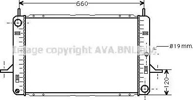 Ava Quality Cooling FD 2122 - Радіатор, охолодження двигуна autocars.com.ua