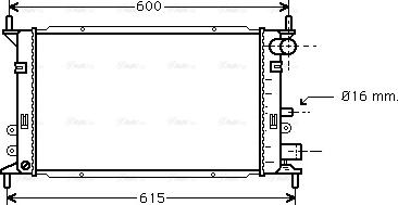 Ava Quality Cooling FD 2148 - Радіатор, охолодження двигуна autocars.com.ua