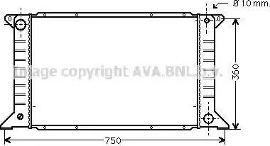 Ava Quality Cooling FD 2168 - Радіатор, охолодження двигуна autocars.com.ua