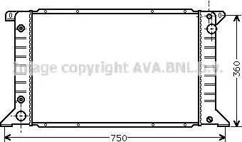 AVA FD 2200 - Радіатор, охолодження двигуна autocars.com.ua