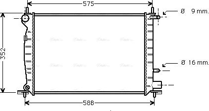 Ava Quality Cooling FD 2219 - Радіатор, охолодження двигуна autocars.com.ua