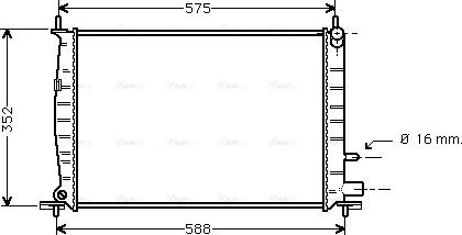 Ava Quality Cooling FD 2220 - Радіатор, охолодження двигуна autocars.com.ua