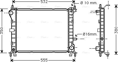 Ava Quality Cooling FD 2263 - Радиатор, охлаждение двигателя avtokuzovplus.com.ua