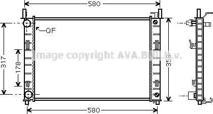 Ava Quality Cooling FD 2324 - Радіатор, охолодження двигуна autocars.com.ua