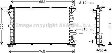 Ava Quality Cooling FDA2379 - Радиатор, охлаждение двигателя avtokuzovplus.com.ua