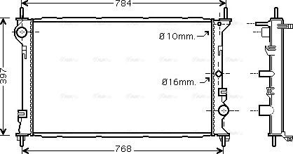 Ava Quality Cooling FD 2382 - Радиатор, охлаждение двигателя avtokuzovplus.com.ua