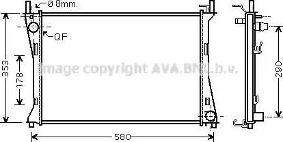 Ava Quality Cooling FD 2400 - Радіатор, охолодження двигуна autocars.com.ua