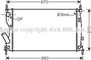 Ava Quality Cooling FD 2408 - Радіатор, охолодження двигуна autocars.com.ua