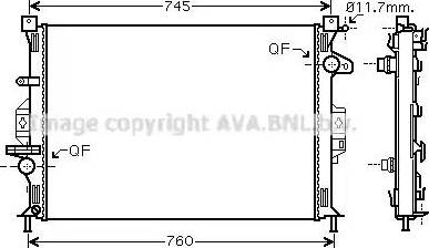 Ava Quality Cooling FD 2422 - Радиатор, охлаждение двигателя autodnr.net
