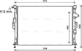 AVA FD2581 - Радіатор, охолодження двигуна autocars.com.ua