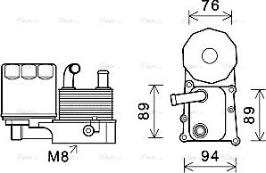 Ava Quality Cooling FD3598H - Масляний радіатор, рухове масло autocars.com.ua