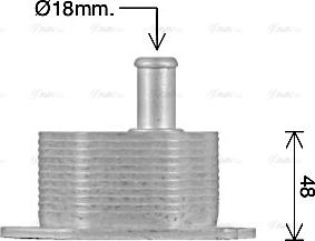 Ava Quality Cooling FD3669 - Масляний радіатор, рухове масло autocars.com.ua