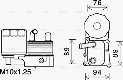 Ava Quality Cooling FD3686H - Масляний радіатор, рухове масло autocars.com.ua